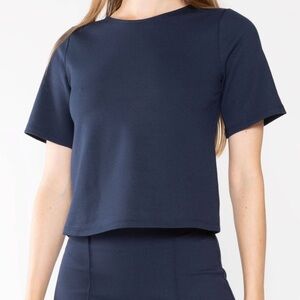 NWT Ripley Rader Ponte Knit Top Navy Size: 2 (see size chart please)